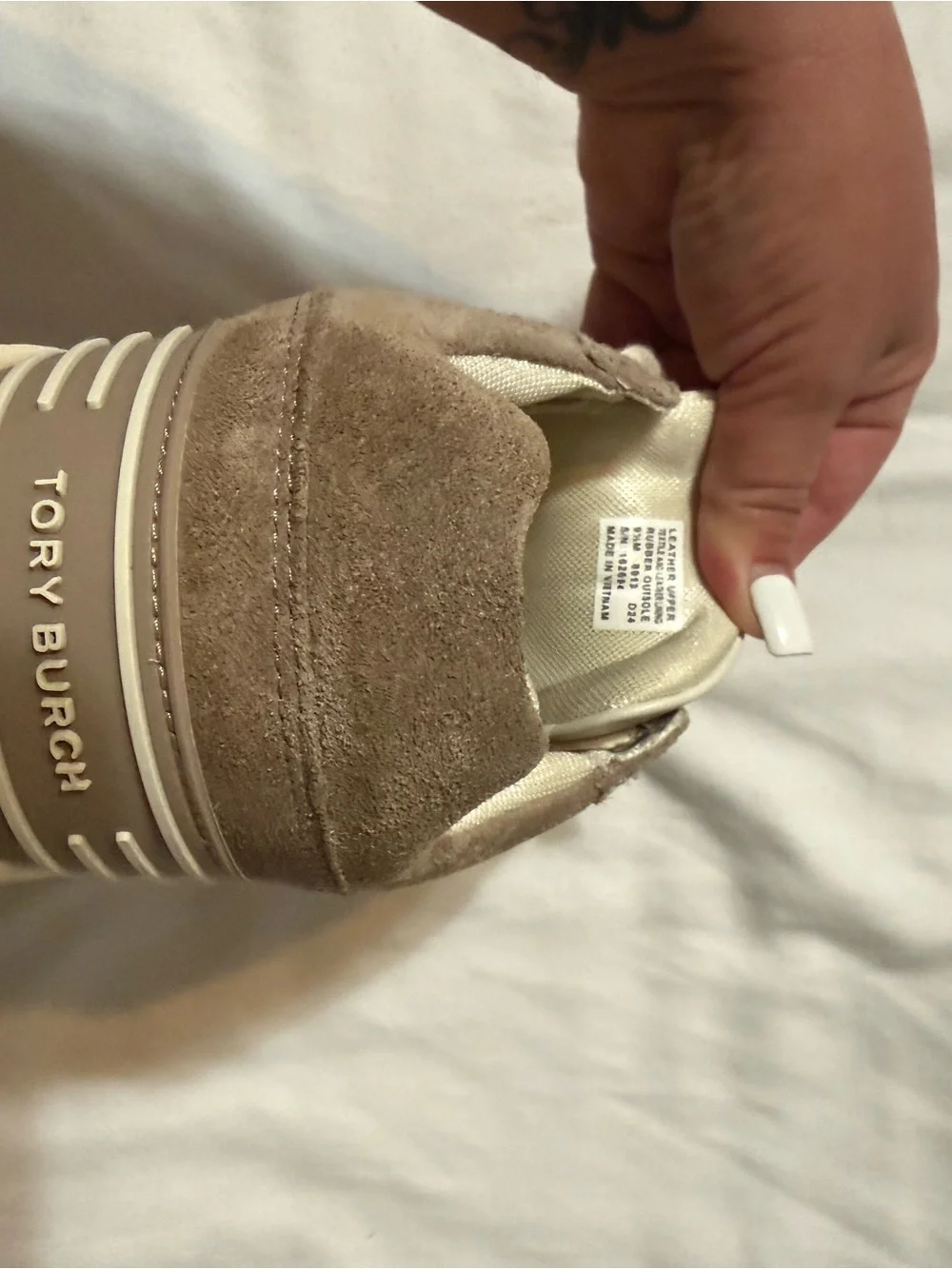 Tory Burch Men's Cream & Taupe Platform Sneaker